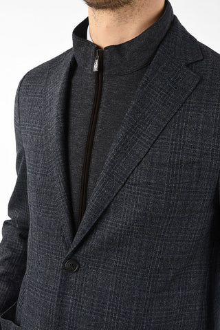 ID blazer IDENTITY tartan in lana vergine