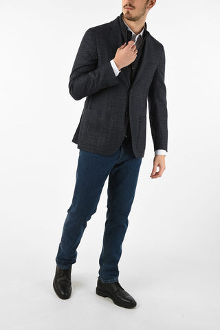ID blazer IDENTITY tartan in lana vergine