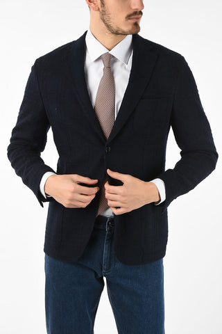 ID drop 7R side vents notch lapel patch pocket IDENTITY blazer