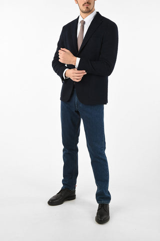 ID drop 7R side vents notch lapel patch pocket IDENTITY blazer