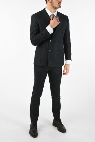 side vents houndstooth drop 7R 3-button double breasted ACADEMY suit