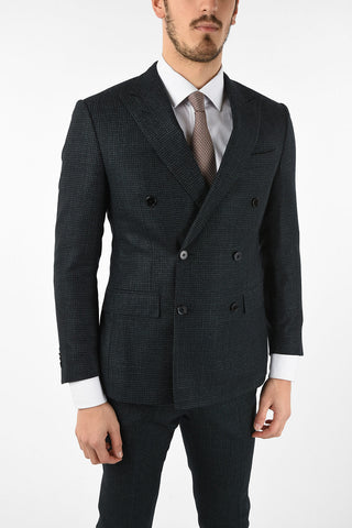 side vents houndstooth drop 7R 3-button double breasted ACADEMY suit