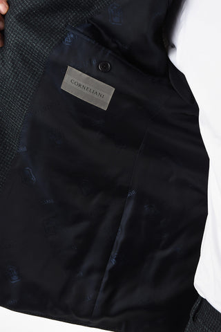 side vents houndstooth drop 7R 3-button double breasted ACADEMY suit