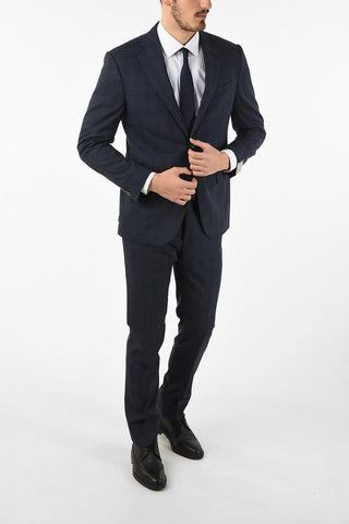 side vents notch lapel plaid drop 7R 2-button ACADEMY suit