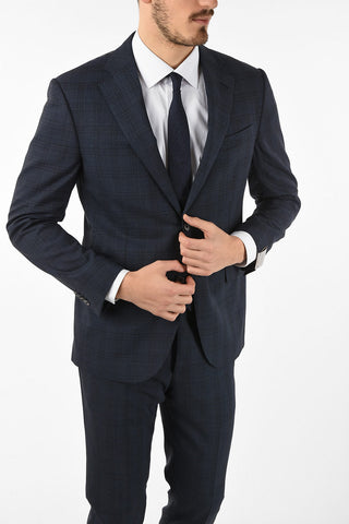 side vents notch lapel plaid drop 7R 2-button ACADEMY suit