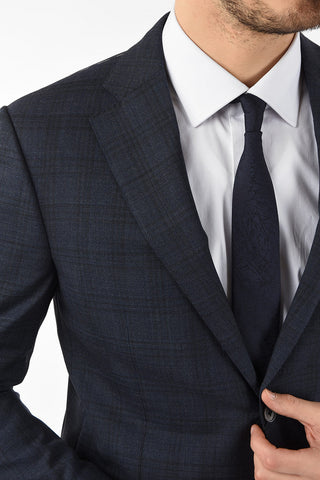 side vents notch lapel plaid drop 7R 2-button ACADEMY suit