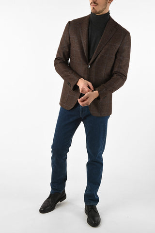 district check drop 7R side vents 2-button GATE blazer
