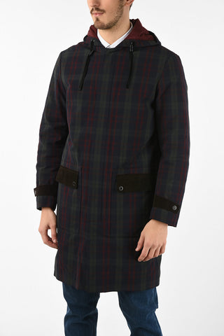 CC COLLECTION tartan MELANIE snap button coat