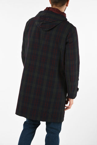 CC COLLECTION tartan MELANIE snap button coat