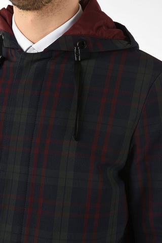 CC COLLECTION tartan MELANIE snap button coat