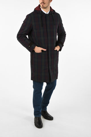 CC COLLECTION tartan MELANIE snap button coat