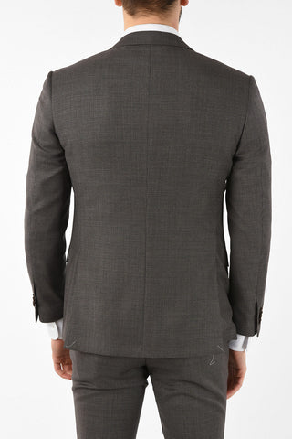side vents houndstooth drop 7R 3 piece waistcoat ACADEMY suit