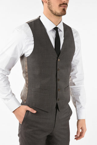 side vents houndstooth drop 7R 3 piece waistcoat ACADEMY suit