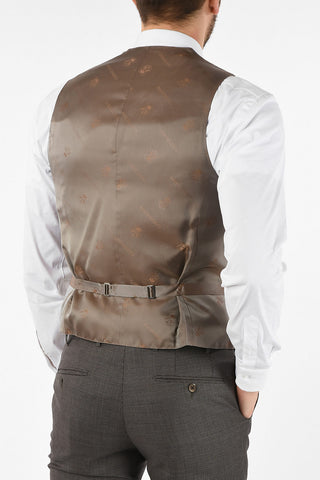 side vents houndstooth drop 7R 3 piece waistcoat ACADEMY suit