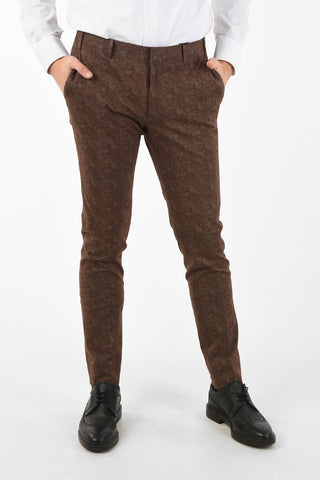 CC COLLECTION paisley RESET Mid-rise waist belt loops trousers