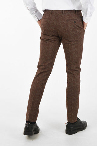 CC COLLECTION paisley RESET Mid-rise waist belt loops trousers
