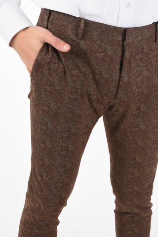CC COLLECTION paisley RESET Mid-rise waist belt loops trousers
