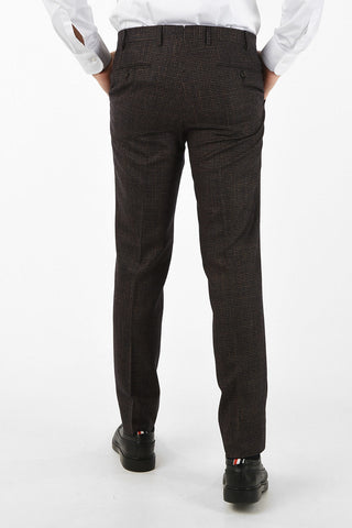 notch lapel belt loops houndstooth drop 7R 3-button ACADEMY suit