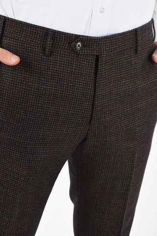 notch lapel belt loops houndstooth drop 7R 3-button ACADEMY suit