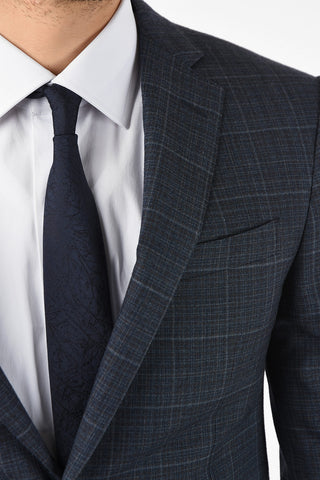 side vents tattersall check drop 7R 2-button ACADEMY suit