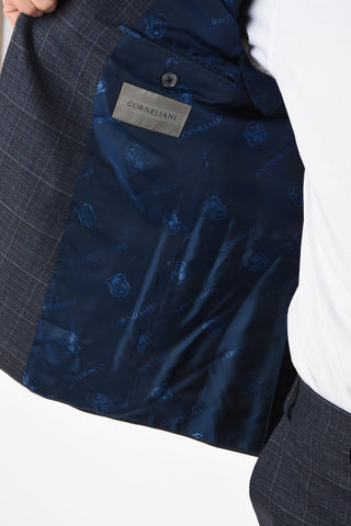side vents tattersall check drop 7R 2-button ACADEMY suit