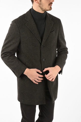 cappotto chesterfield DISCOVERY plain herringbone 3 bottoni