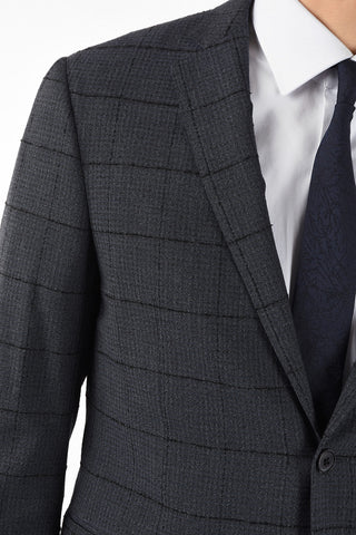 side vents notch lapel tattersall check drop 7R 2-button ACADEMY SOFT suit