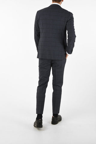 side vents notch lapel tattersall check drop 7R 2-button ACADEMY SOFT suit