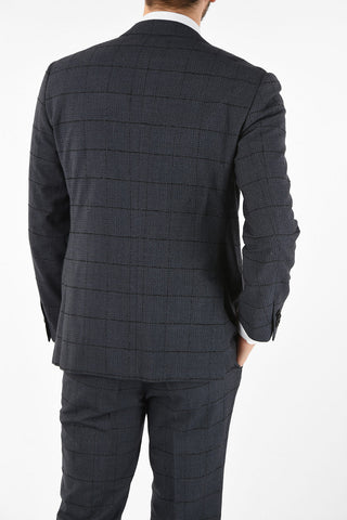 side vents notch lapel tattersall check drop 7R 2-button ACADEMY SOFT suit