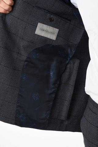 side vents notch lapel tattersall check drop 7R 2-button ACADEMY SOFT suit