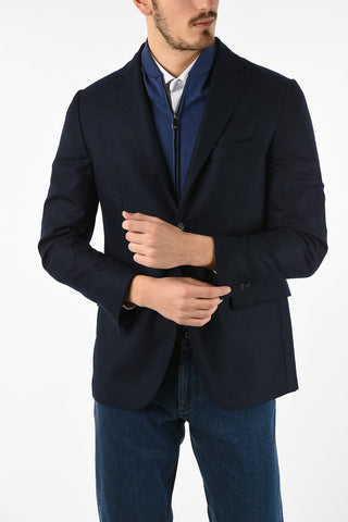 ID drop 7R side vents zipped Cashmere IDENTITY blazer