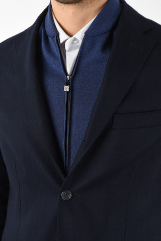 ID drop 7R side vents zipped Cashmere IDENTITY blazer