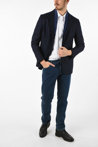 ID drop 7R side vents zipped Cashmere IDENTITY blazer