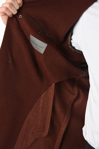 cashmere balmacaan coat with belt