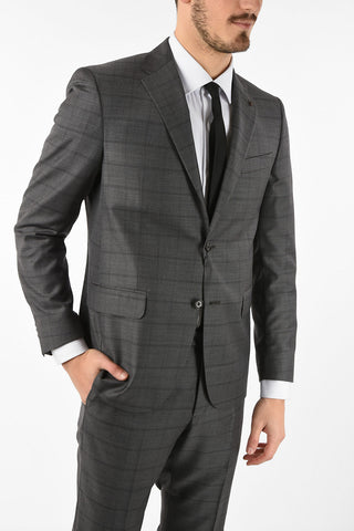 CC COLLECTION side vent notch lapel check drop 7 R RIGHT suit