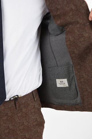 CC COLLECTION blazer SLIM disegno cashmere drop 8R due spacchi revers classico
