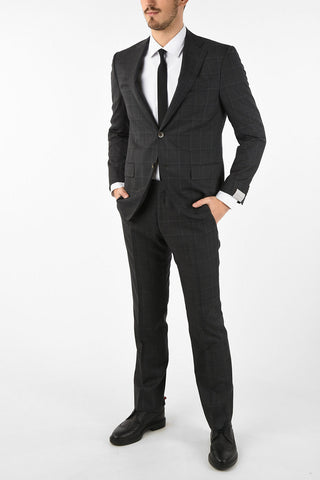 side vents notch lapel check drop 7R 2-button LEADER suit