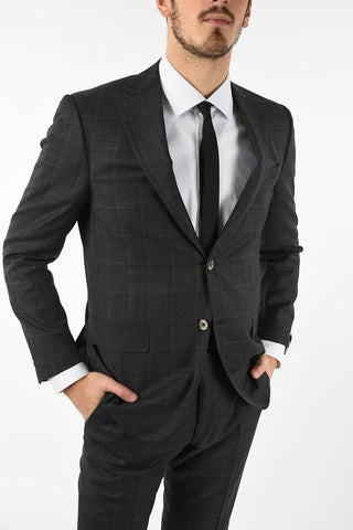 side vents notch lapel check drop 7R 2-button LEADER suit