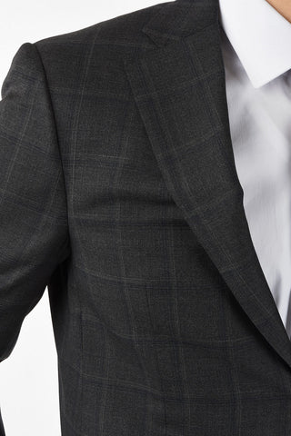 side vents notch lapel check drop 7R 2-button LEADER suit