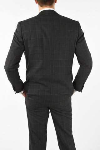 side vents notch lapel check drop 7R 2-button LEADER suit