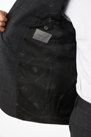 side vents notch lapel check drop 7R 2-button LEADER suit