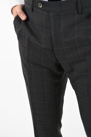 side vents notch lapel check drop 7R 2-button LEADER suit