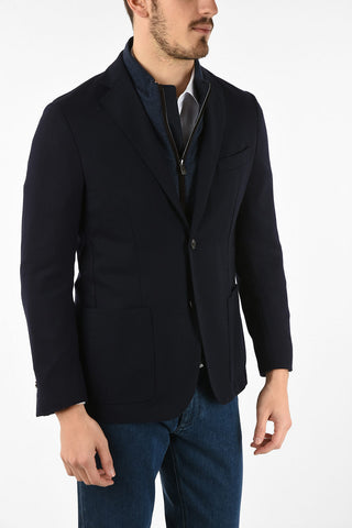 ID drop 7R side vents notch lapel zipped IDENTITY blazer