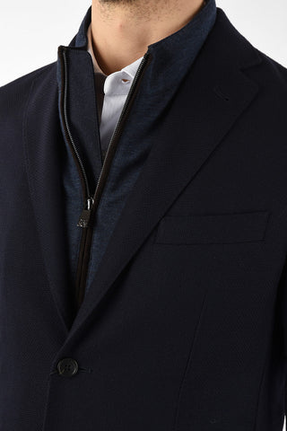 ID drop 7R side vents notch lapel zipped IDENTITY blazer