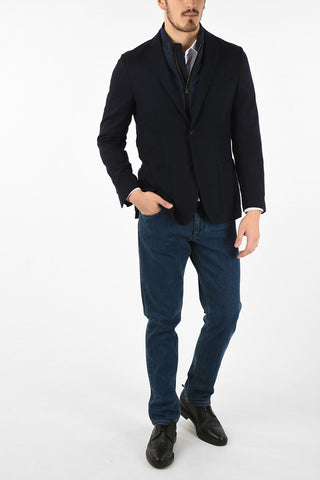 ID drop 7R side vents notch lapel zipped IDENTITY blazer