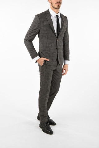 side vents district check drop 7R 2-button ACADEMY SOFT suit