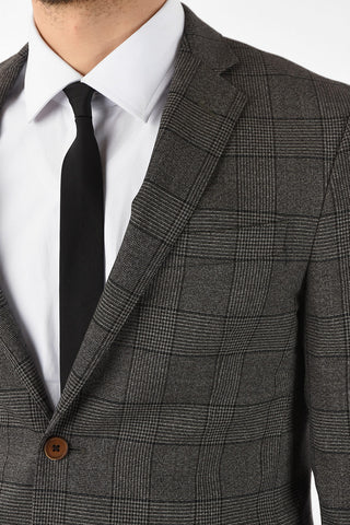 side vents district check drop 7R 2-button ACADEMY SOFT suit
