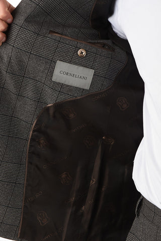 side vents district check drop 7R 2-button ACADEMY SOFT suit