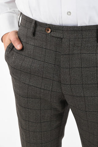 side vents district check drop 7R 2-button ACADEMY SOFT suit