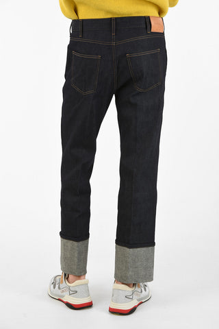 25cm Stretch Denim Wide Leg Jeans